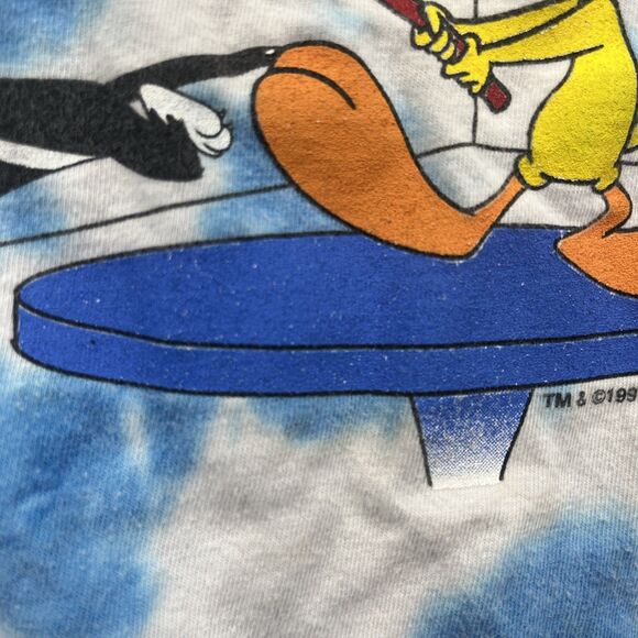Looney Tunes Tweety Bird Nice Birdies Finish Last Shirt Kids 7/8 Vintage 90s - Picture 3 of 14